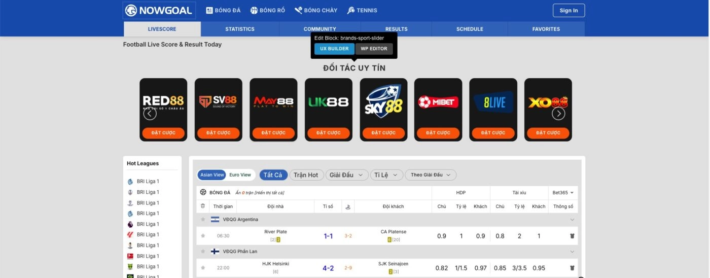 Livescore luôn thu hút sự quan tâm của người dùng Livescore luôn thu hút sự quan tâm của người dùng